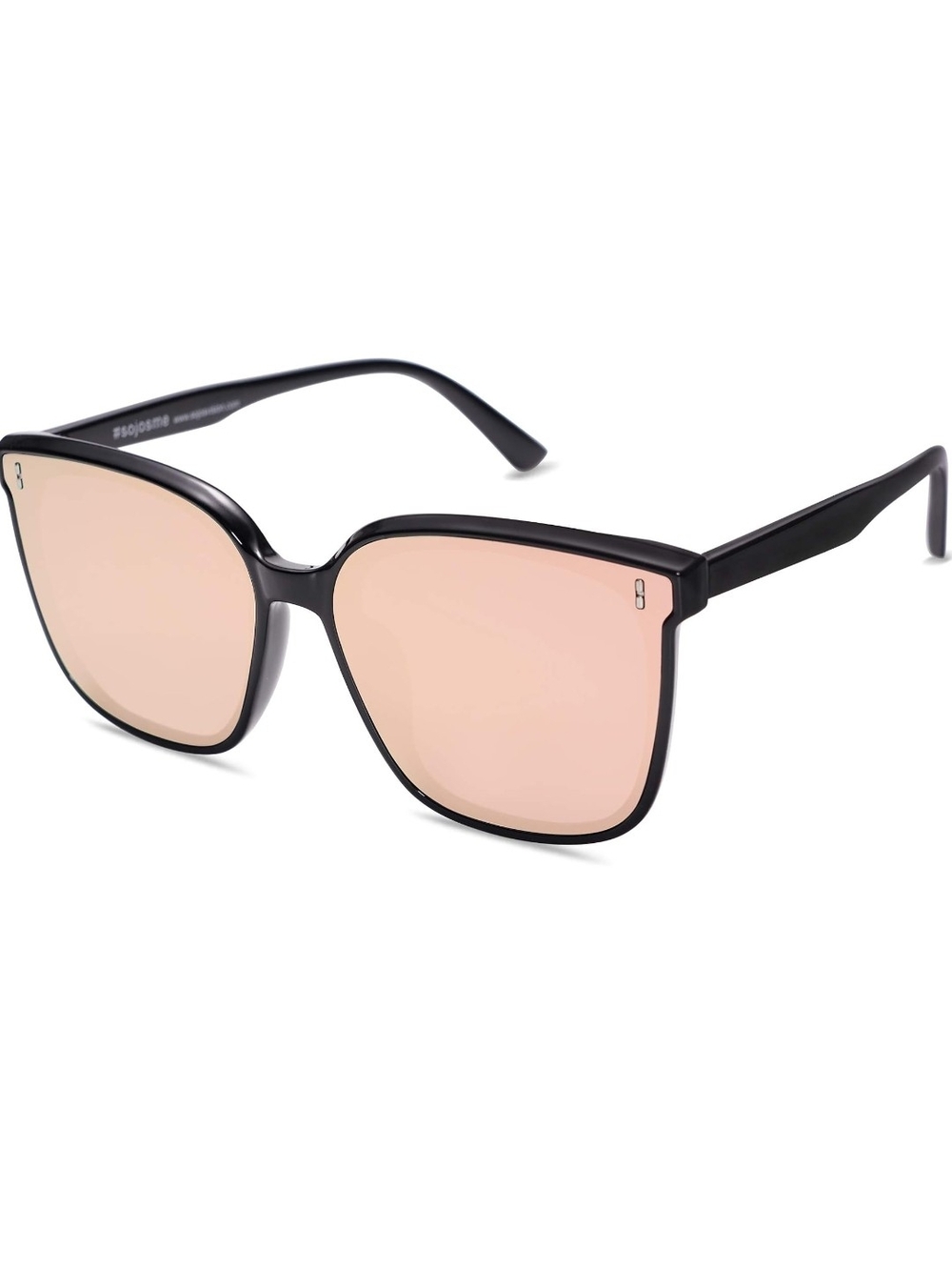 SOJOS Black Frame Sunglasses with Rose Gold Lenses - NWOT